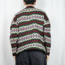 画像3: 60〜70's Original Iceland from Jersey Modeller of Sweden フェアアイル柄 ウールニットセーター (3)