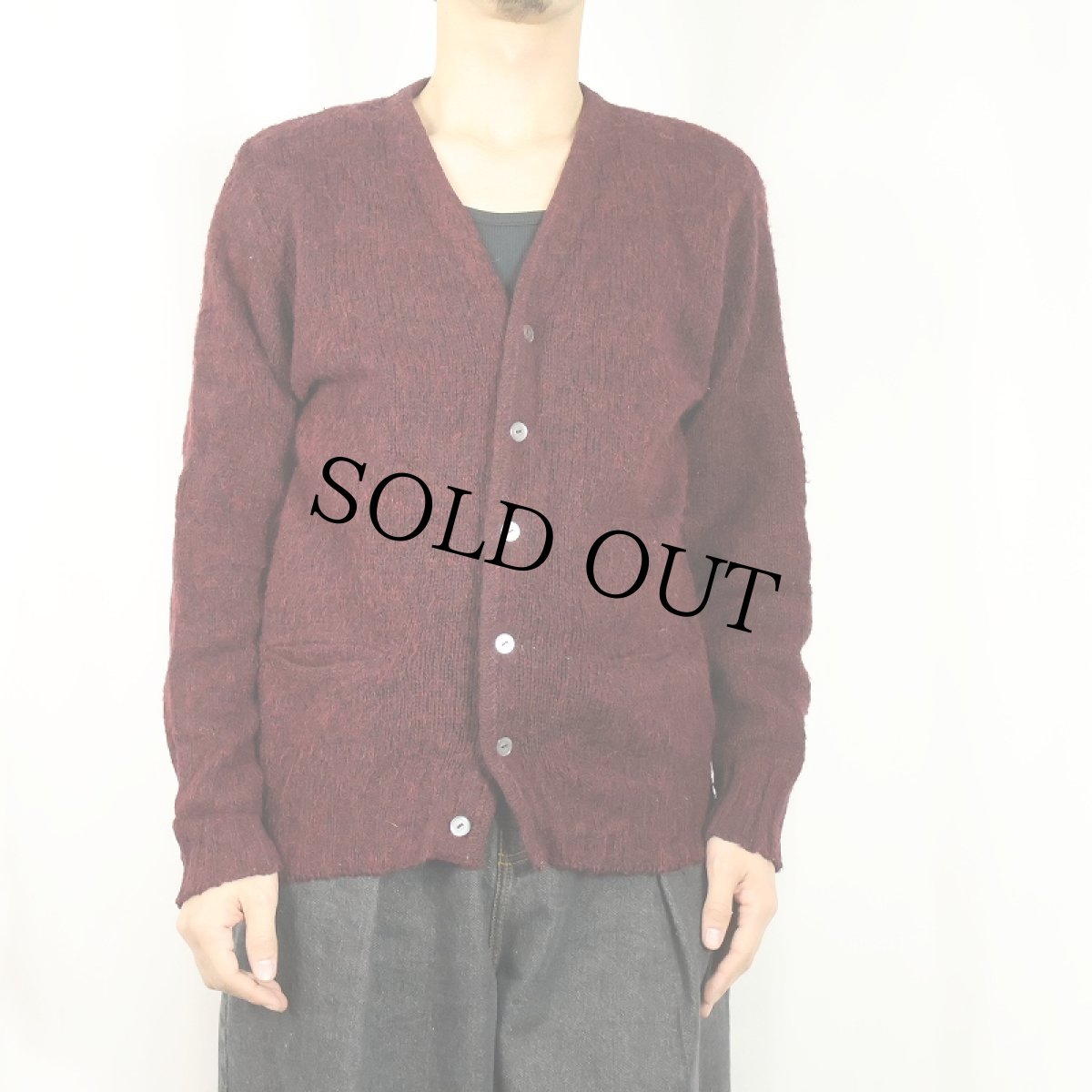 画像2: 50〜60's Sportswear ウールニットカーディガン (2)