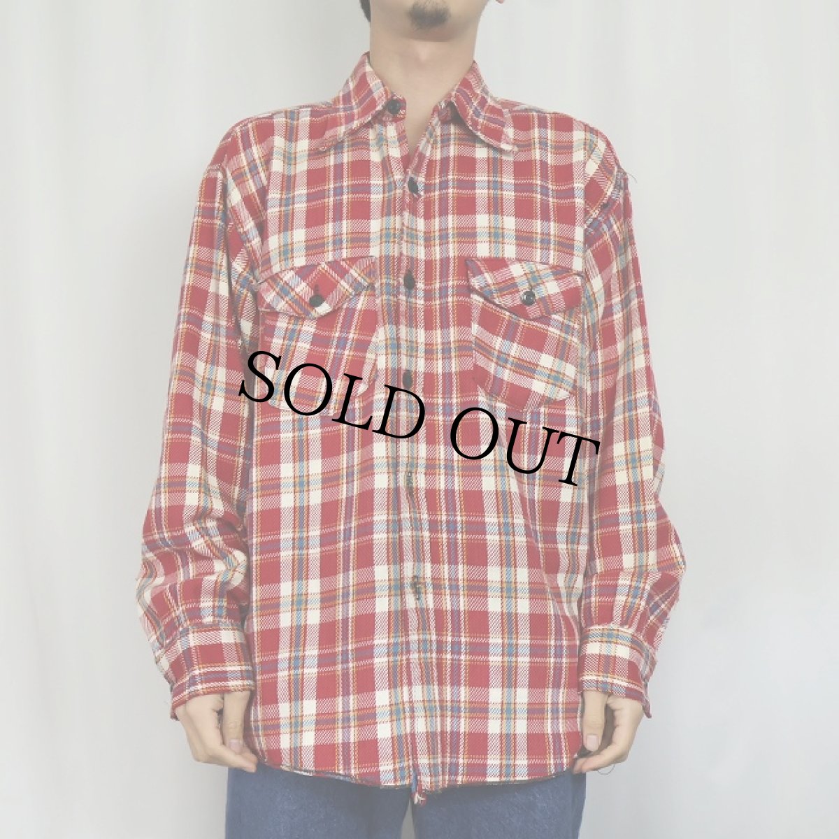 画像2: 70's FROSTPROOF チェック柄 ヘビーネルシャツ SIZE17 (2)