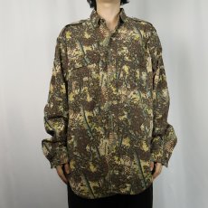 画像2: 80's BUSHLAN USA製 リアルツリーカモ柄 コットンシャツ XL (2)