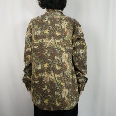 画像3: 80's BUSHLAN USA製 リアルツリーカモ柄 コットンシャツ XL (3)