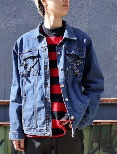 画像1: TRIPP NYC ボンテージデニムジャケット SIZE4 (1)