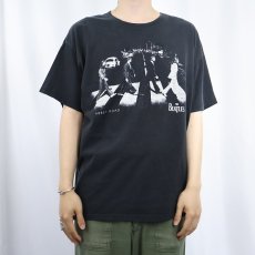 画像2: 2005 THE BEATLES "ABBEY ROAD" ロックバンドアルバムTシャツ BLACK XL (2)