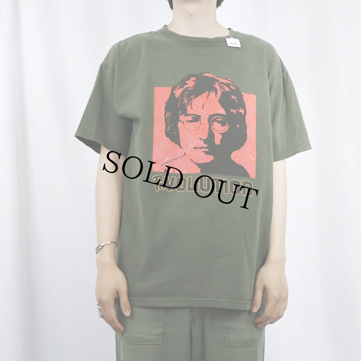 画像2: 2000's JOHN LENNON "REVOLUTION" ミュージシャンTシャツ L (2)