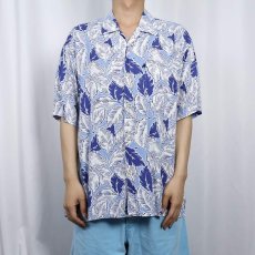 画像2: 90's〜 POLO JEANS CO. Ralph Lauren オールオーバーパターン レーヨンアロハシャツ M (2)