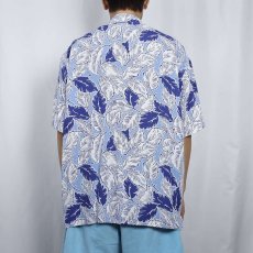 画像3: 90's〜 POLO JEANS CO. Ralph Lauren オールオーバーパターン レーヨンアロハシャツ M (3)