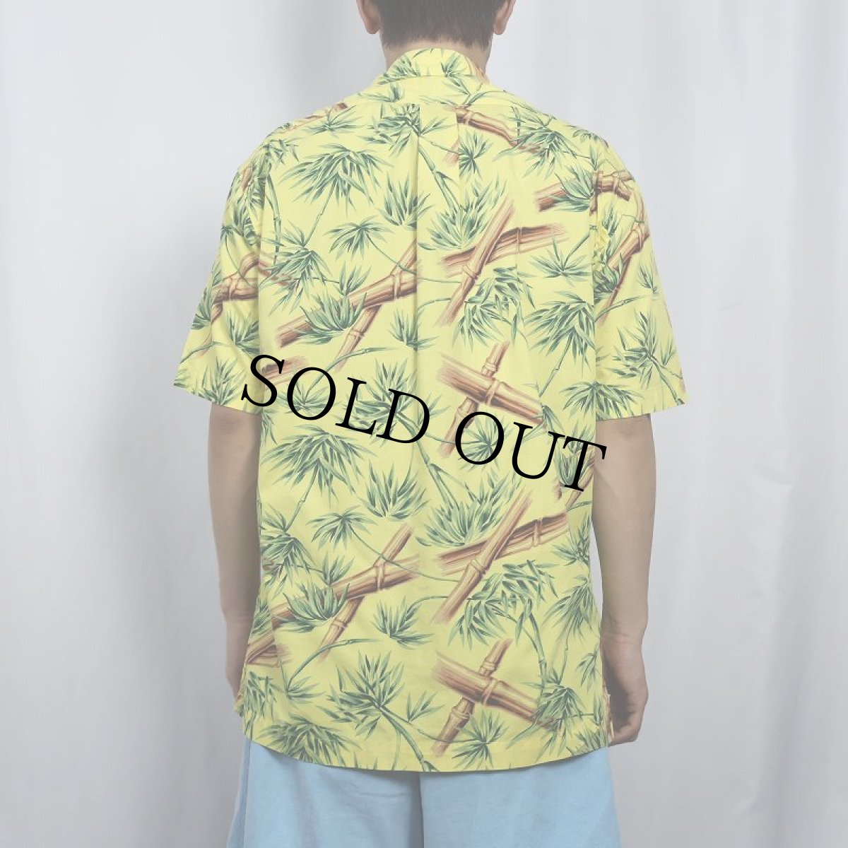 画像3: 90's POLO SPORT Ralph Lauren オールオーバーパターン コットンアロハシャツ S (3)