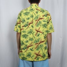 画像3: 90's POLO SPORT Ralph Lauren オールオーバーパターン コットンアロハシャツ S (3)