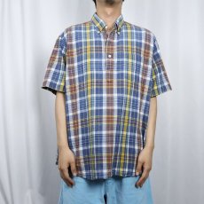 画像2: 90's〜 POLO Ralph Lauren "JAY PULLOVER" チェック柄 コットン ボタンダウンプルオーバーシャツ L (2)