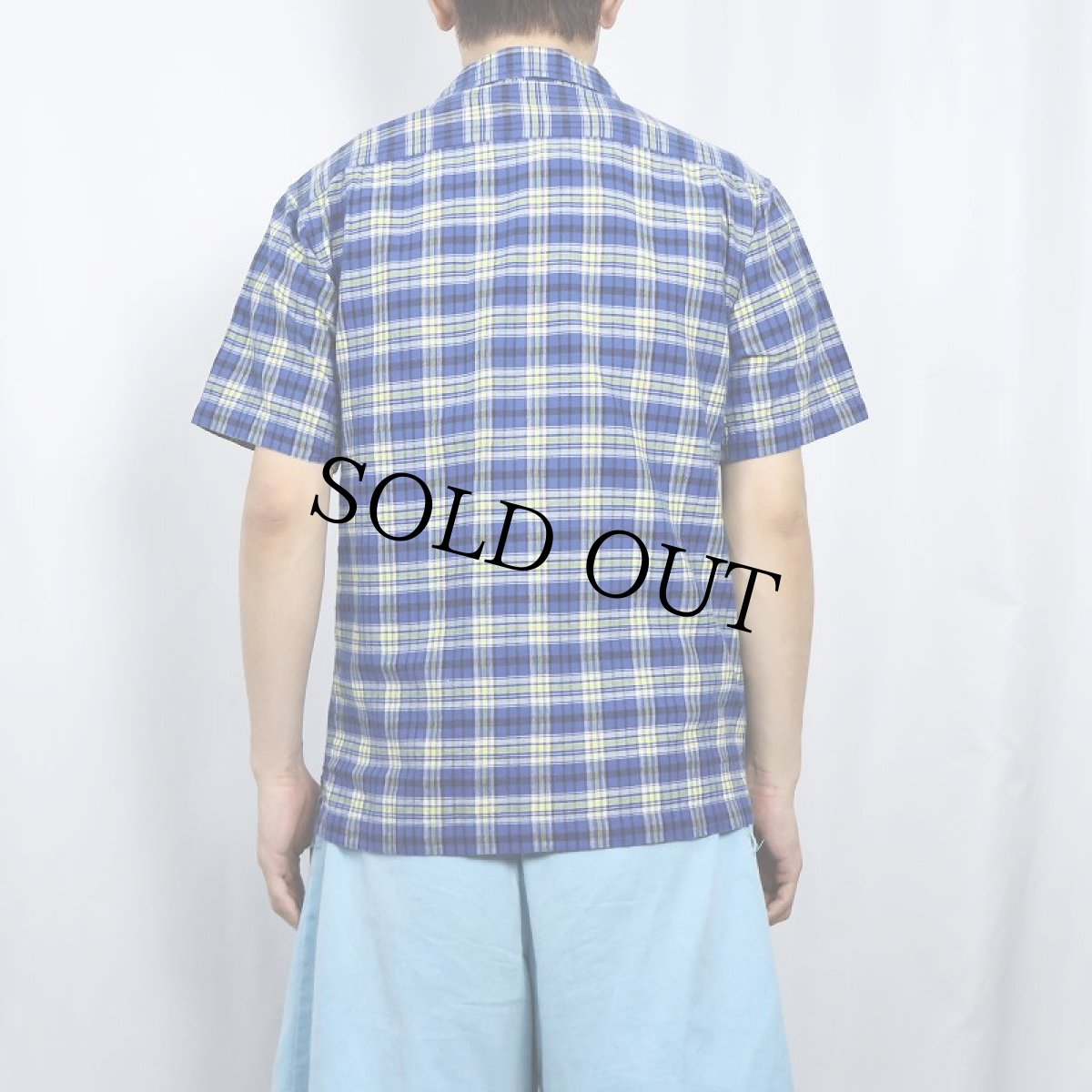 画像3: POLO Ralph Lauren ロゴ刺繍 チェック柄 コットンオープンカラーシャツ M (3)