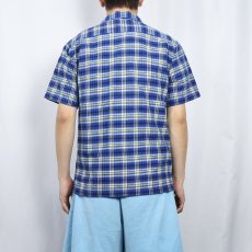 画像3: POLO Ralph Lauren ロゴ刺繍 チェック柄 コットンオープンカラーシャツ M (3)