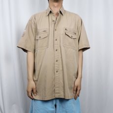画像2: POLO Ralph Lauren ”HUTCHENSON” コットンフィッシングシャツ L (2)