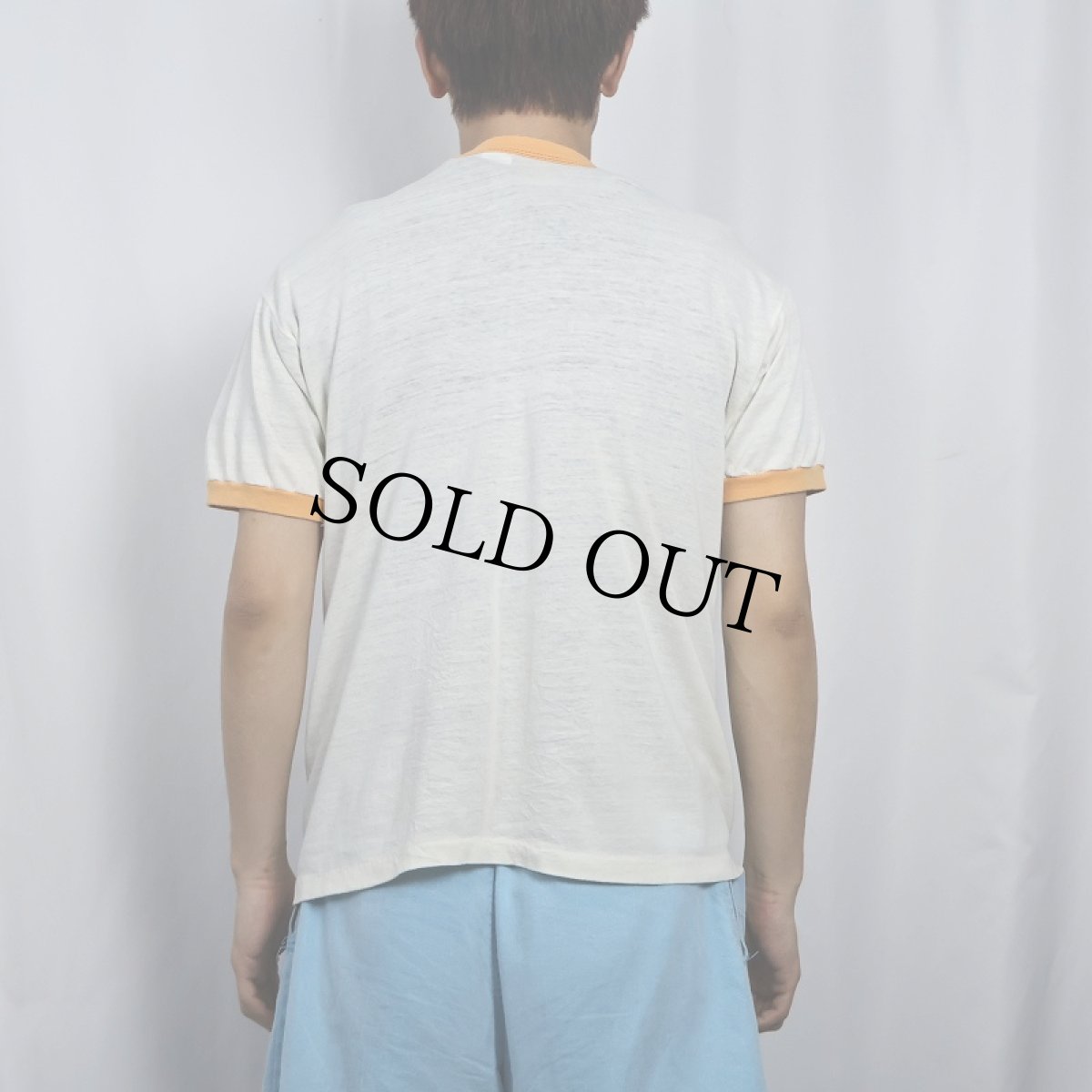 画像3: 70's Champion USA製 "OLIVET SOFTBALL" プリントリンガーTシャツ (3)