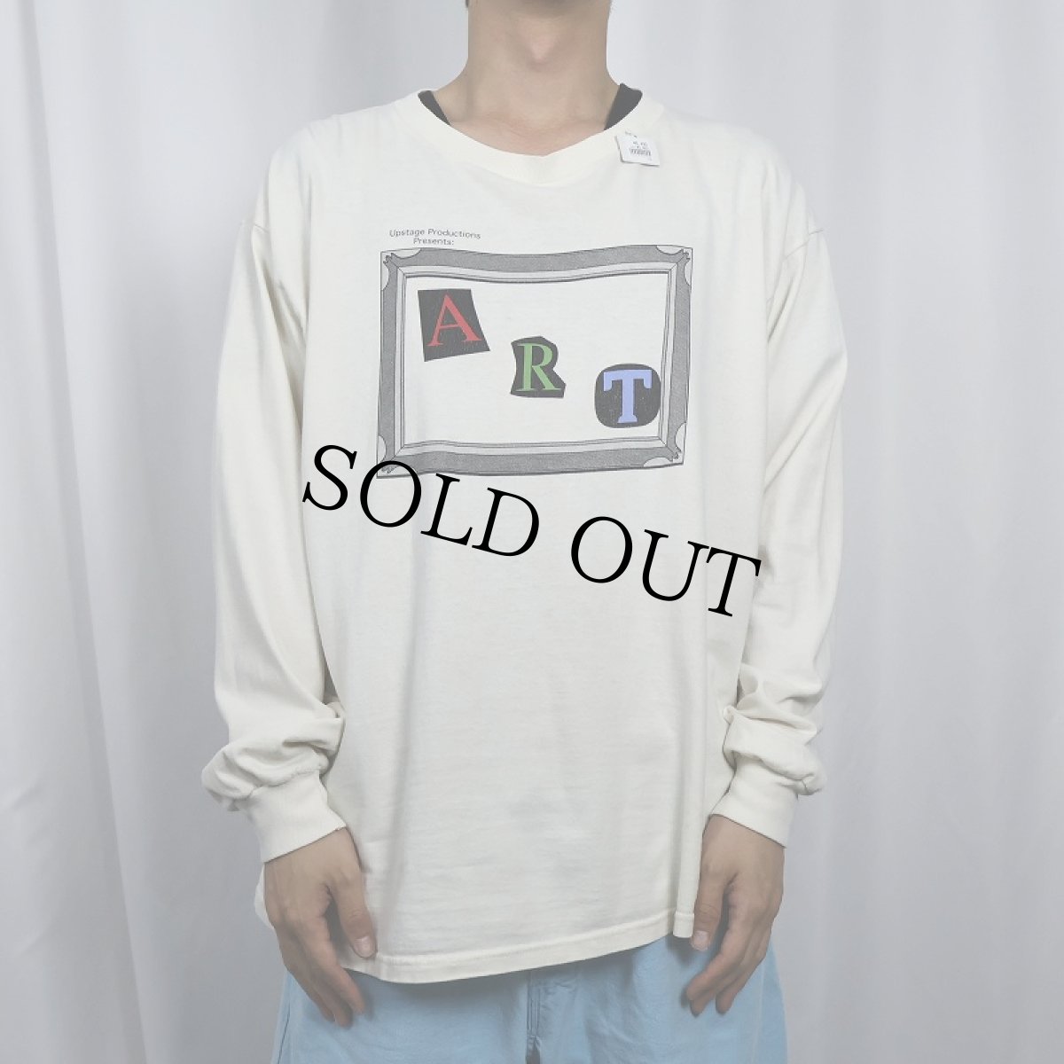 画像2: 90's  Upstage Productions "ART" プリントロンT XL (2)