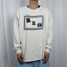 画像2: 90's  Upstage Productions "ART" プリントロンT XL (2)