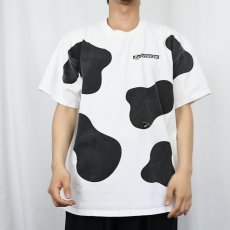 画像2: 90's GATEWAY2000 USA製 牛柄 コンピューター企業Tシャツ XL (2)