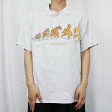 画像2: 90's THE SIMPSONS "HOMERSAPIEN" キャラクタープリントTシャツ L (2)