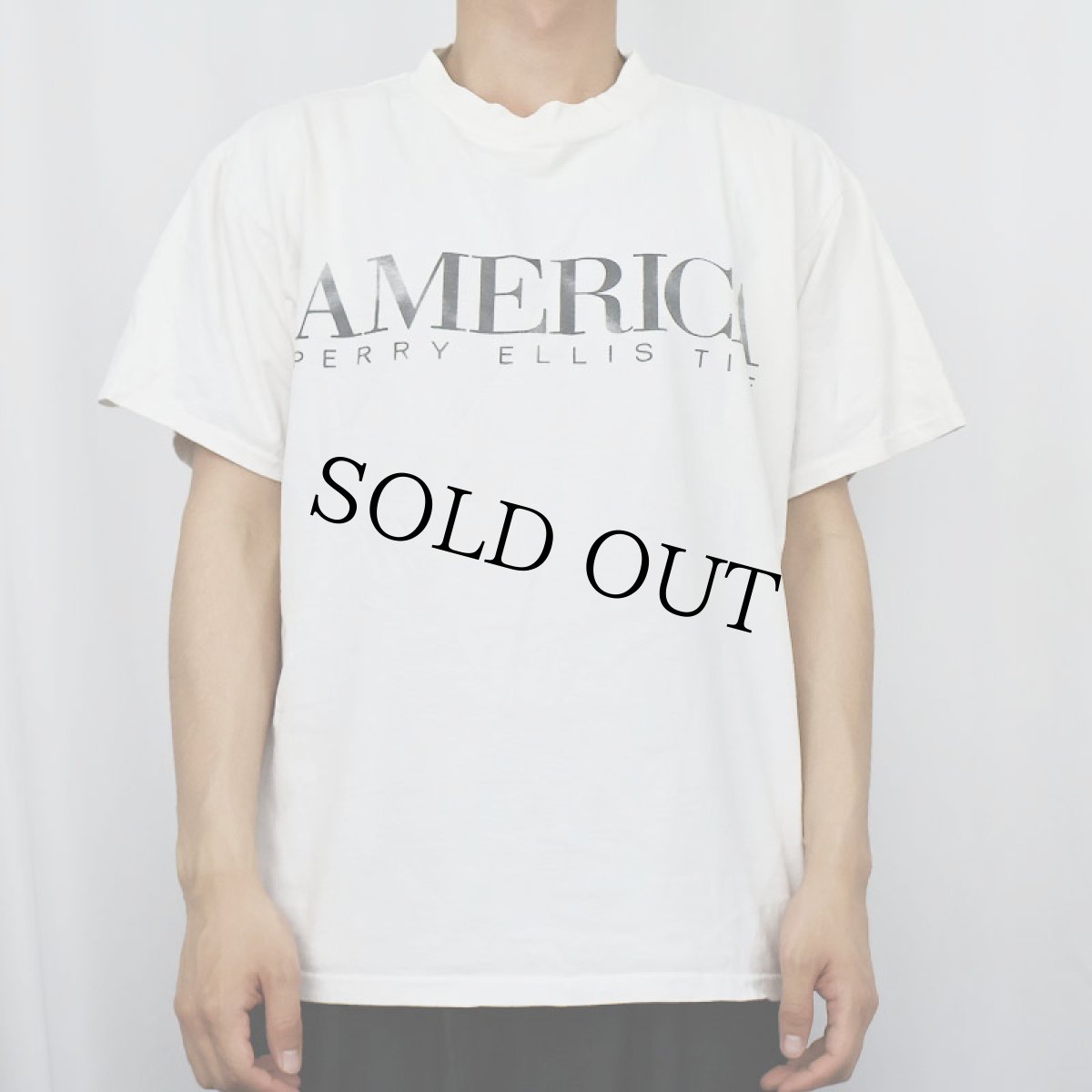画像2: 90's PERRY ELLIS AMERICA ロゴプリントTシャツ XL (2)
