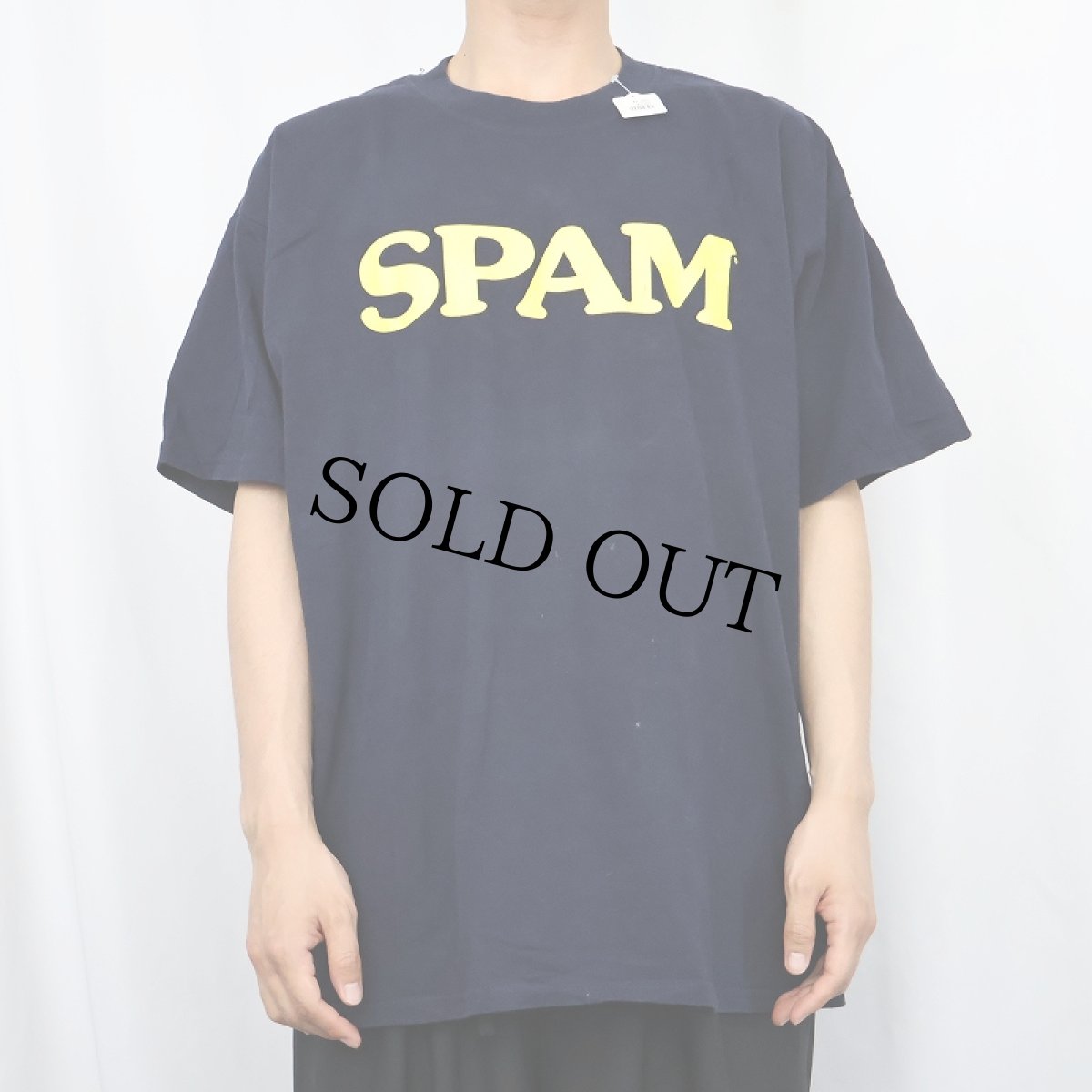画像2: 90's SPAM プリントTシャツ NAVY XL (2)