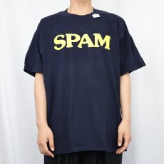 画像2: 90's SPAM プリントTシャツ NAVY XL (2)
