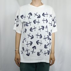 画像2: 90's MICHIGAN RAG CO. USA製 アンカー柄 プリントTシャツ (2)