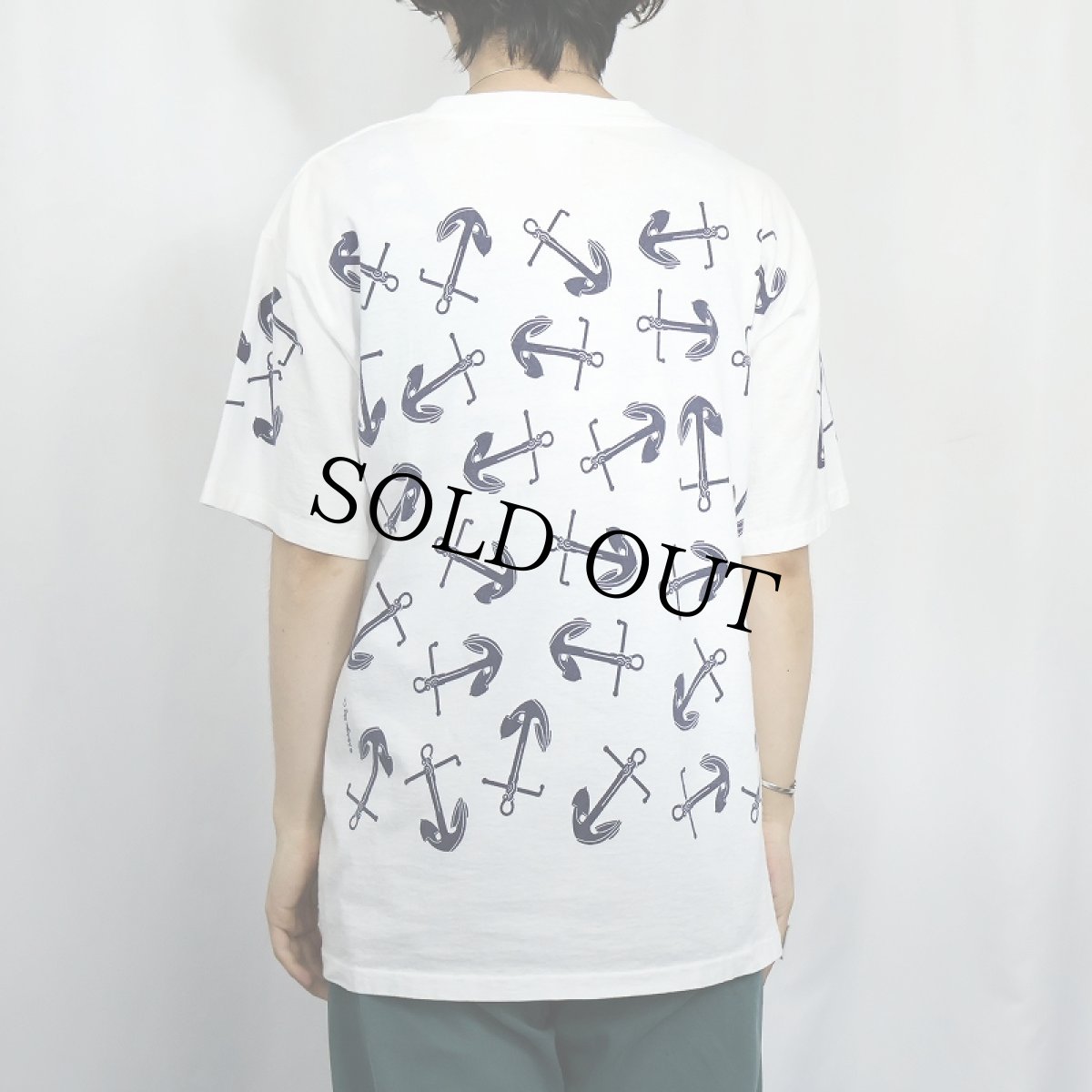 画像3: 90's MICHIGAN RAG CO. USA製 アンカー柄 プリントTシャツ (3)