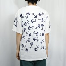 画像3: 90's MICHIGAN RAG CO. USA製 アンカー柄 プリントTシャツ (3)