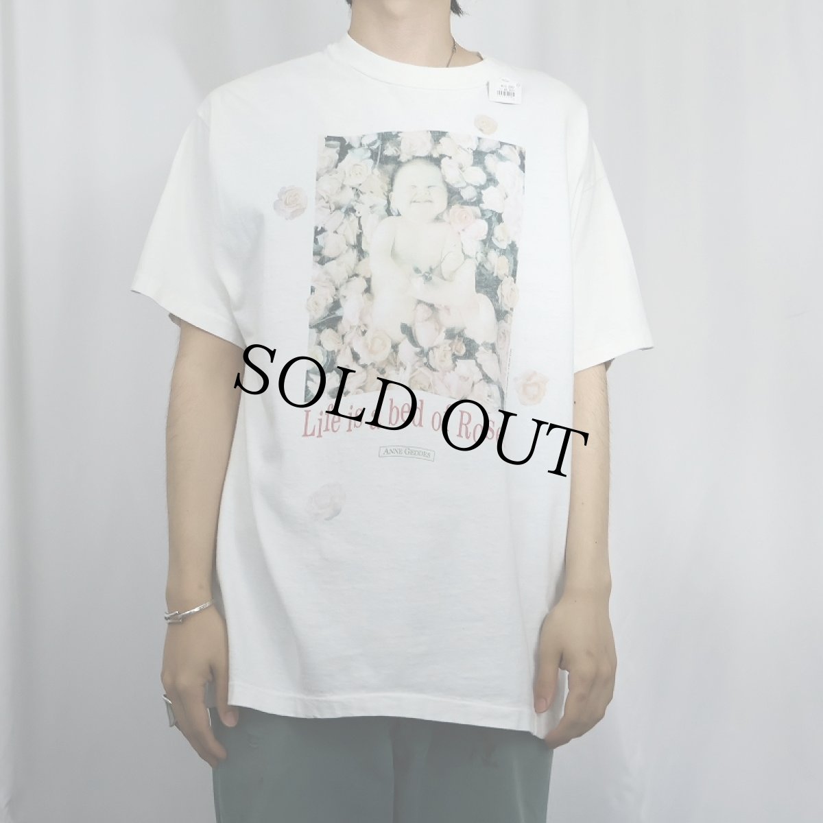 画像2: 90's ANNE GEDDES 赤ちゃんフォトアートプリントTシャツ L (2)