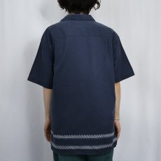 画像3: Levi's SILVERTAB 幾何学模様 コットンシャツ XL (3)
