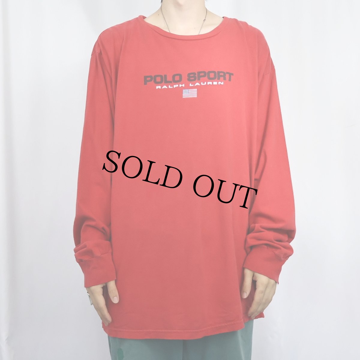 画像2: 90's POLO SPORT Ralph Lauren ロゴプリントロンT XL (2)
