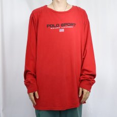 画像2: 90's POLO SPORT Ralph Lauren ロゴプリントロンT XL (2)
