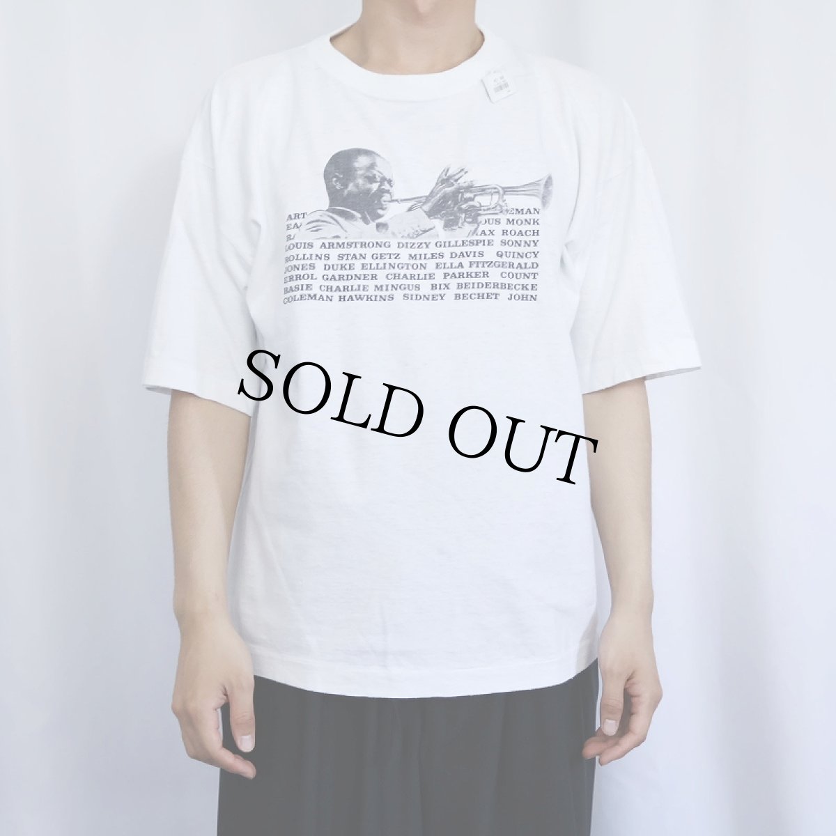 画像2: VINTAGE ジャズミュージシャン プリントTシャツ (2)