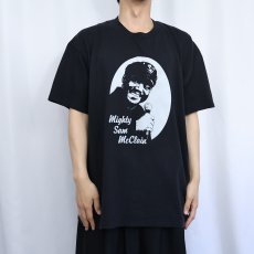 画像2: 90's Mighty Sam McClain USA製  ブルース・ソウルシンガー プリントTシャツ BLACK XL (2)
