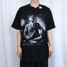 画像2: 90's ART BLAKEY ジャズドラマー プリントTシャツBLACK XL (2)