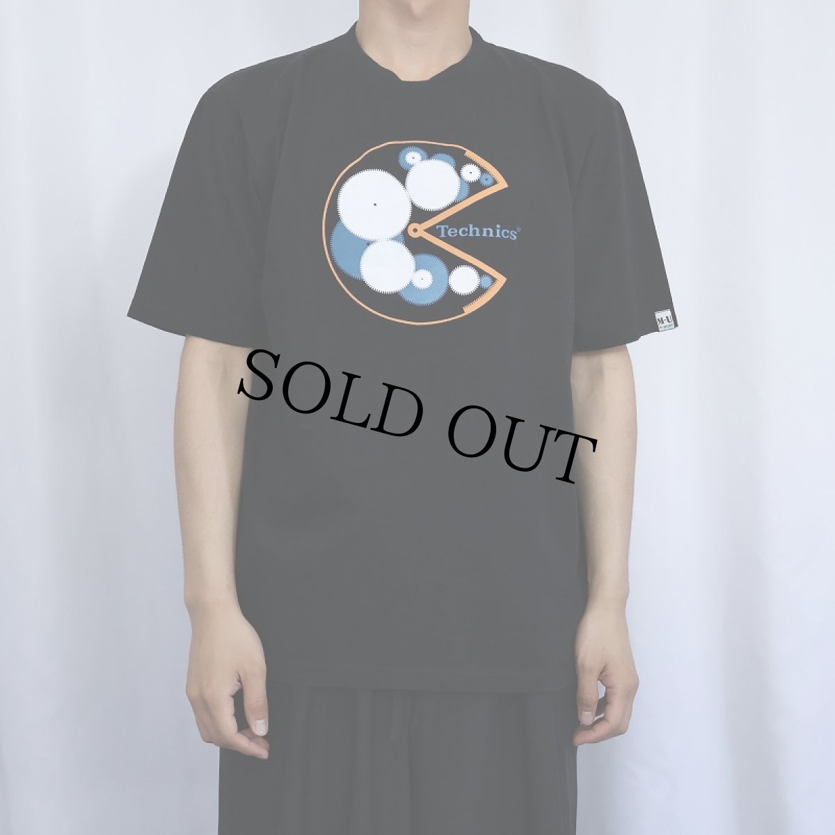 画像2: 90's〜 Technics オーディオ機器ブランド プリントTシャツ BLACK L (2)