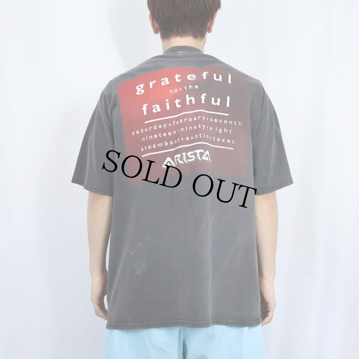 画像3: 90~2000's pushmonkey "Grateful to the Faithful" ロックバンド プリントTシャツ BLACK XL (3)