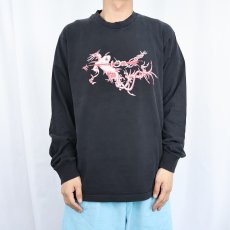 画像2: 90's THE MERMEN USA製 ロックバンドロンT BLACK L (2)