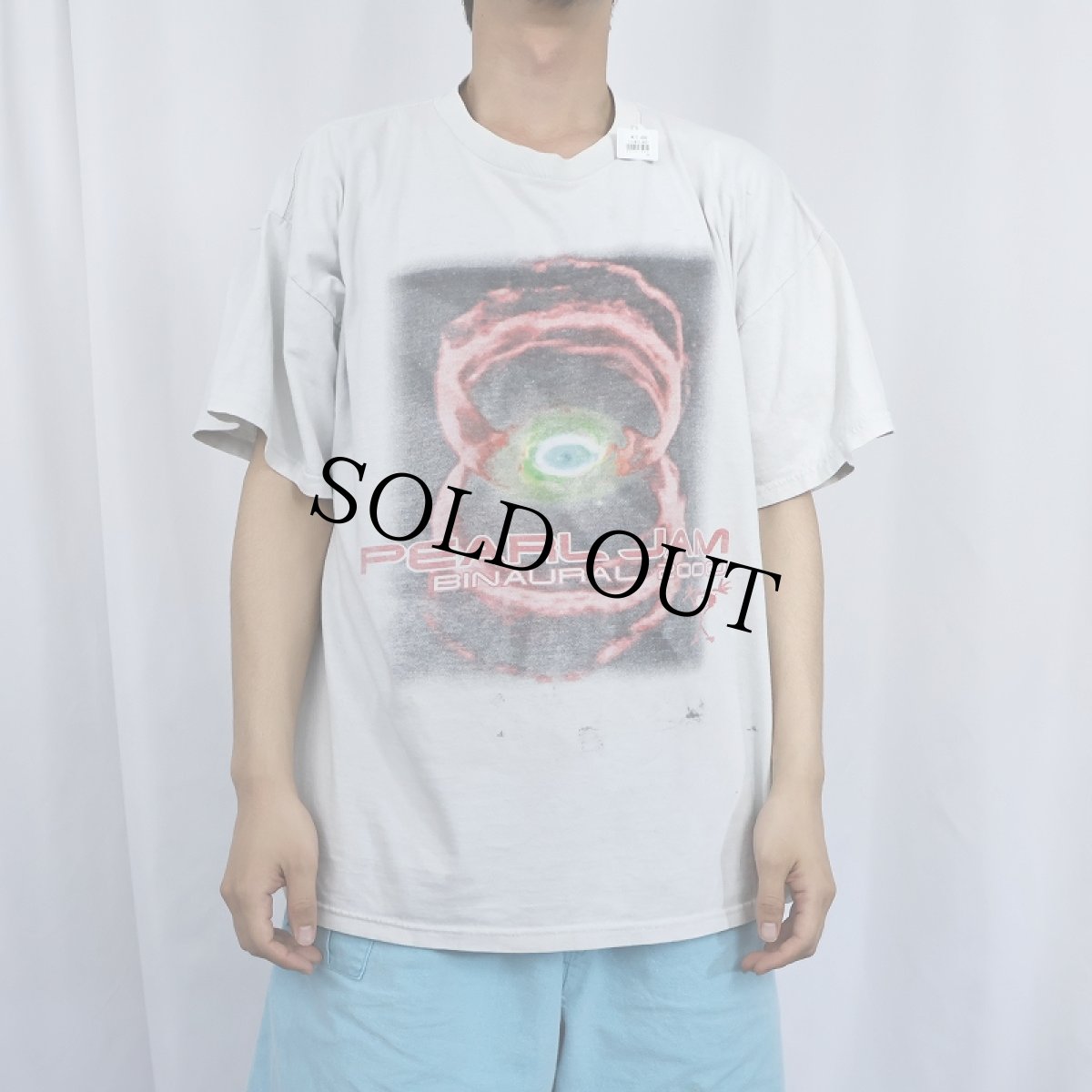 画像2: PEARL JAM "BINAURAL 2000" オルタナティブロックバンドツアーTシャツ XL (2)