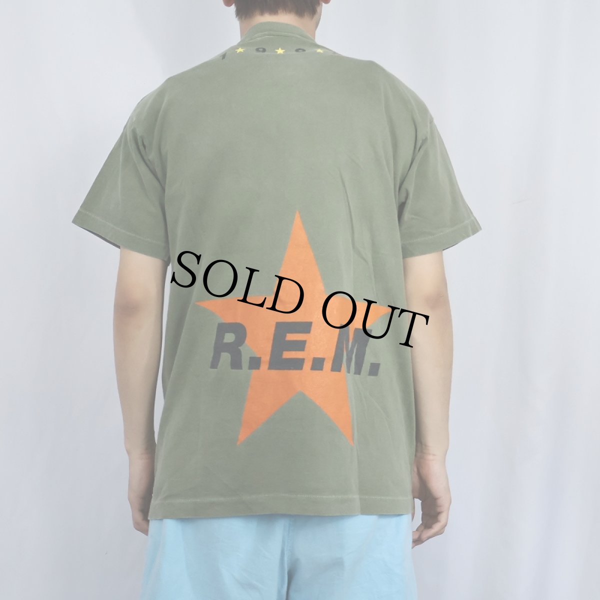 画像2: 90's R.E.M. "1995" オルタナティブロックバンドTシャツ L (2)