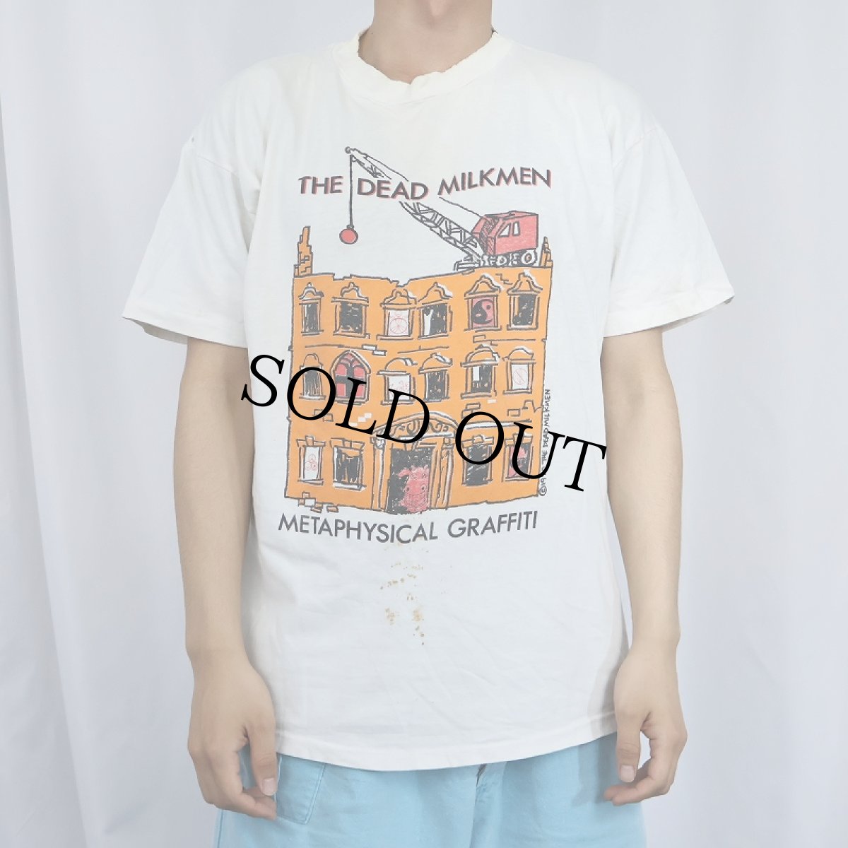 画像2: 90's THE DEAD MILKMEN USA製 パンクロックバンドTシャツ XL (2)