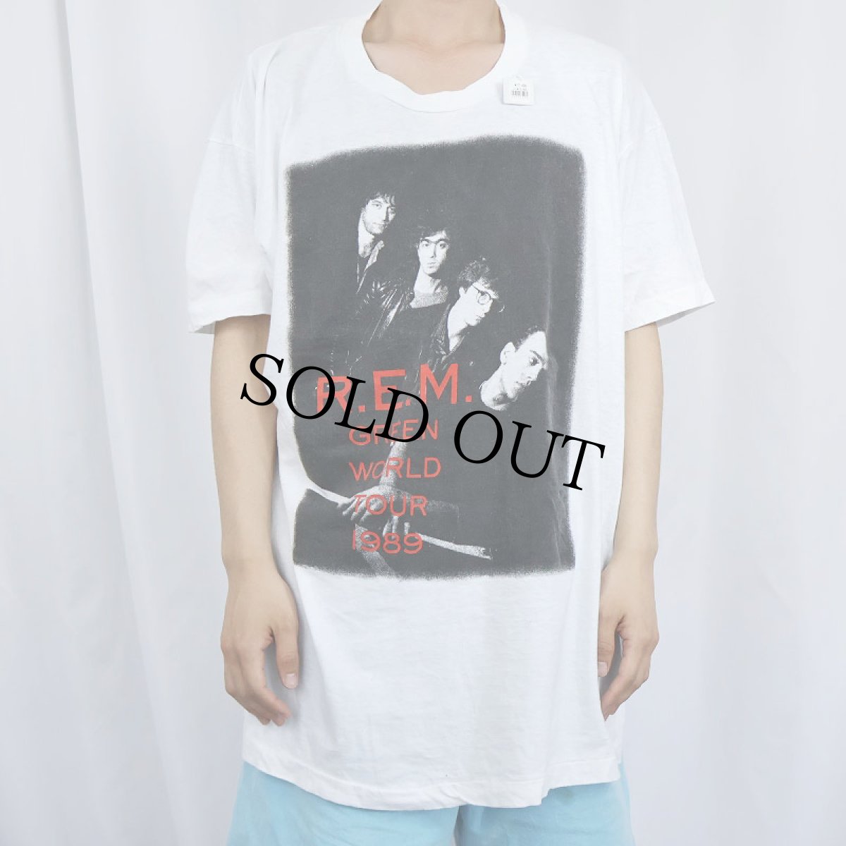画像2: 1989 R.E.M. オルタナティブロックバンドツアーTシャツ (2)