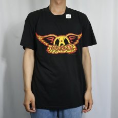 画像2: 80〜90's AEROSMITH "WALK THIS WAY" ロックバンドプリントTシャツ BLACK (2)