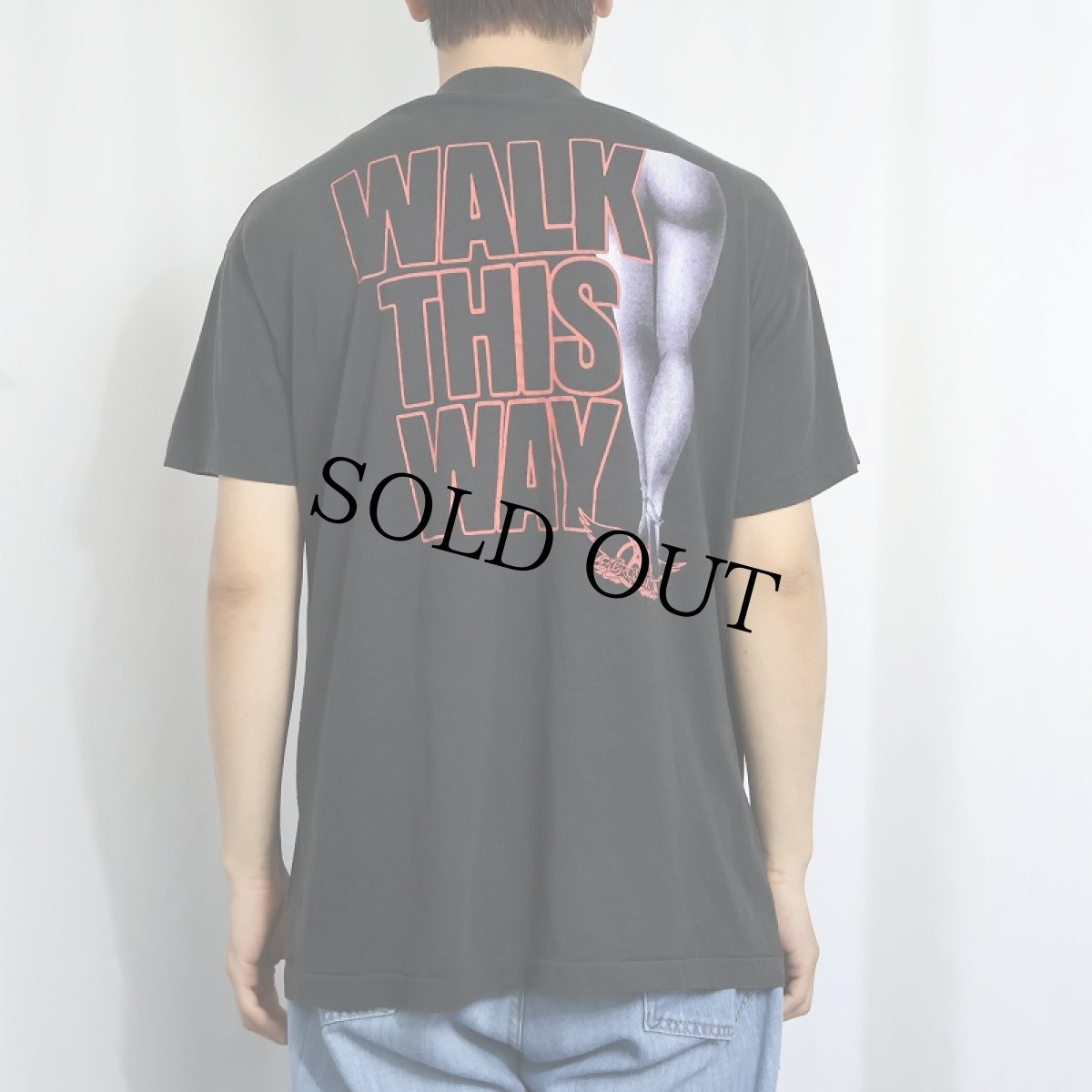 画像3: 80〜90's AEROSMITH "WALK THIS WAY" ロックバンドプリントTシャツ BLACK (3)