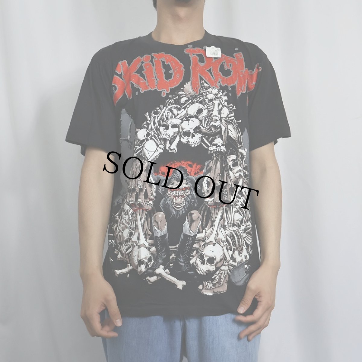 画像2: 90's SKID ROW ”Slave to the Grind” ヘヴィメタルバンド アルバムTシャツ BLACK M (2)