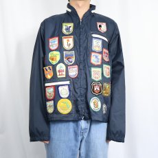 画像2: 80's AMEREX ワッペン付き ナイロンジャケット NAVY L  (2)