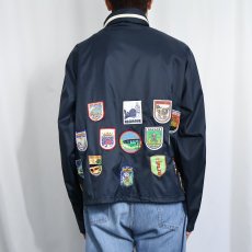 画像3: 80's AMEREX ワッペン付き ナイロンジャケット NAVY L  (3)