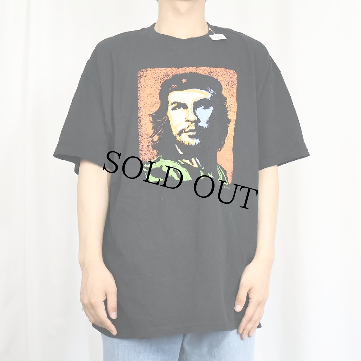 画像2: 90's Che Guevara 革命家プリントTシャツ BLACK XL (2)