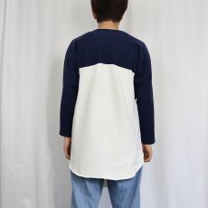 画像3: 80〜90's RUSSELL ATHLETIC USA製 猫目ボタン ナイロン×コットン フットボールTシャツ XL (3)