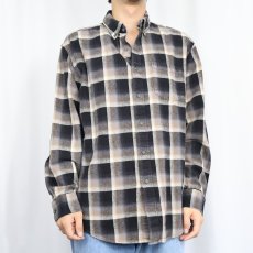 画像2: PENDLETON "MASON" オンブレーチェック柄 コットンボタンダウンシャツ L (2)