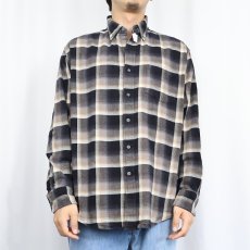 画像2: PENDLETON "MASON" オンブレーチェック柄 コットンボタンダウンシャツ L (2)
